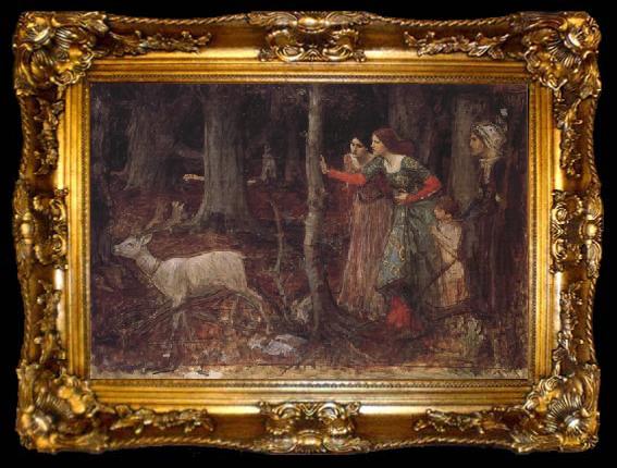framed  John William Waterhouse The Mystic Wood, ta009-2